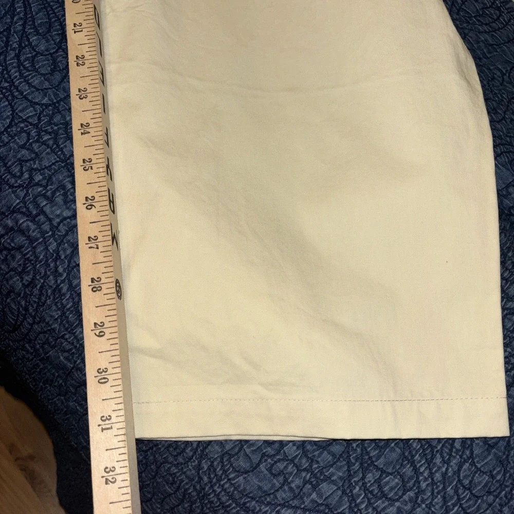 New $120 GRAND Collection Men's XXL Pants Cream Cotton Drawstring Pockets